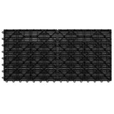 Decking Tiles 6 pcs WPC 60x30 cm 1.08 m Black 149029