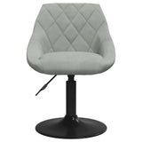 Swivel Dining Chairs 2 pcs Light Grey Velvet 335327