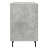 Desk with Door Concrete Grey 142.5 x 50 x 75 cm Engineered Wood 3414606
