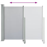 Patio Retractable Side Awning 120 x 300 cm Grey 45189