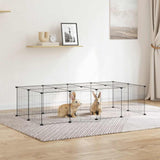 20-Panel Pet Cage with Door Black 35x35 cm Steel 3114058