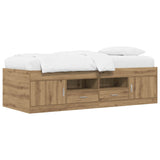 Bed Frame with Storage Artisian Oak 80 x 200 cm Engineered Wood 3429500