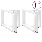 ZNTS Coffee Table Legs T-Shaped 2 pcs White 40x25x cm Steel 4013005