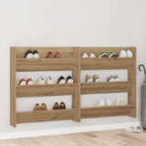 Shoe Cabinet 2 pcs Artisan Oak 85 x 18 x 90 cm Engineered Wood 875029