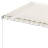 ZNTS Freestanding Manual Retractable Awning 300x250 cm Cream 3069497