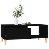 ZNTS Coffee Table Black 90x50x36.5 cm Engineered Wood 821045