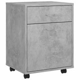 Rolling Cabinet Concrete Grey 45x38x54 cm Engineered Wood 808444