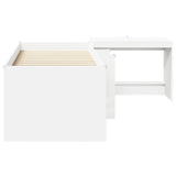Kids'High Bed Frame with Desk White 75 x 190 cm 3423478