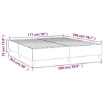 ZNTS Bed Frame without Mattress Dark Grey Super King Velvet 3121227