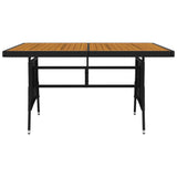 Outdoor Dining Set Black PE rattan, steel, solid acacia wood Medium 3120096