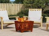 Fire Pit Brown 40 x 40 x 40 cm Weathering steel 858913