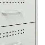 Bedside Cabinets 2 pcs White 36x39x50.5 cm Steel 842933