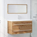 ZNTS 2 Piece Bathroom Furniture Set Artisan Oak Engineered Wood 856389
