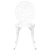 Garden Bistro Set 3 pcs White Aluminium 42002388