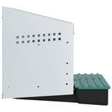 Chicken Nesting Box 2 Compartments Wall-Mounted Galvanised Steel 4104899