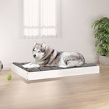 Dog Bed White 101.5x74x9 cm Solid Wood Pine 820867