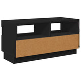 TV Cabinet with LED Lights Black 80x35x40 cm 804446