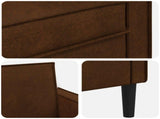 XL Armchair Brown Faux Suede Leather 42043526