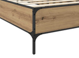Bed Frame Artisian Oak 80 x 200 cm Engineered Wood 8009124