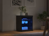 LED Sideboard Black Oak 41 x 37 x 67 cm Engineered Wood 863053