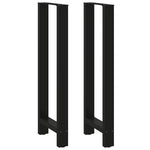 ZNTS Coffee Table Legs Black 2 pcs 40x cm Steel 4013348