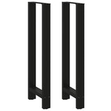 Bar Table Legs Black 2 pcs 40x cm Steel 4013348