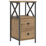 Bedside Cabinets 2 pcs Artisan Oak 34x35,5x70 cm Engineered Wood 857253