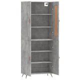 Highboard Concrete Grey 69.5x34x180 cm Engineered Wood 3199533