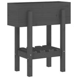 Garden Planter Grey 62x30x69 cm Solid Wood Pine 825235