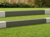 Garden Cover Profile 2 pcs 100 x 20 x 15 cm Steel Olive Green 8012982