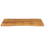 ZNTS Desk Top with Curve 100x80x2.5 cm Solid Wood Rough Mango 370220