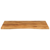 ZNTS Desk Top with Curve 110x80x2.5 cm Solid Wood Rough Mango 370221