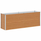 Garden Raised Bed Light Brown 195 x 50 x 68 cm Galvanised Steel 42017353
