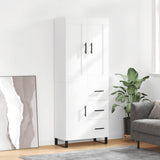 Highboard White 69.5x34x180 cm Engineered Wood 3199833