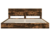 Storage Bed with Drawer Smoked Oak 180 x 200 cm Engineered Wood 3409528
