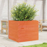 Garden Planter Wax Brown 80x80x68.5 cm Solid Wood Pine 3282481