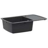 Kitchen Sink Single Basin Granite 78 x 50 x 31 cm Graphite 42053745