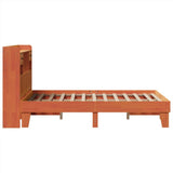 Bed Frame without Mattress Wax Brown 135x190 cm Solid Wood Pine 3308860