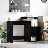 Desk with Drawer Black Oak 120.5 x 44 x 88.5 cm Engineered Wood 869475