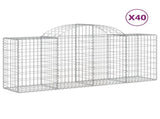 Arched Gabion Baskets 40 pcs 200x50x80/100 cm Galvanised Iron 3146317