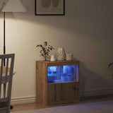 LED Sideboard Brown 60.5 x 37 x 67 cm Engineered Wood 863028