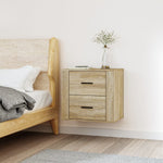 ZNTS Wall-mounted Bedside Cabinet Sonoma Oak 50x36x47 cm 816859