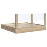 Bed Frame with Storage and Headboard Sonoma Oak 180 x 200 cm 3414361