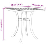Garden Table White 53x53x53 cm Cast Aluminium 4002821