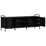 TV Cabinet 133 x 33 x 50 cm Black Oak Engineered Wood 8013716