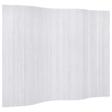 Room Divider Bamboo White Width 250 cm Height 165 cm 241670