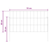 Garden Fence with Stakes 24 pcs 55 x 30 cm Mesh Silver 42042956