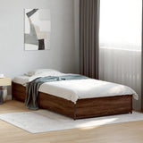 ZNTS Bed Frame without Mattress Brown Oak 100x200 cm 845110