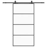 Sliding Door with Hardware Set Black 102.5x205 cm ESG Glass 3375860