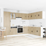 14 Piece Kitchen Cabinet Set "Porto" Sonoma Oak Engineered Wood 3314994